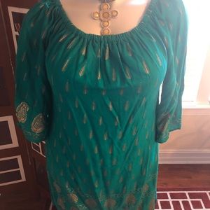 Teal colored shirt/dress